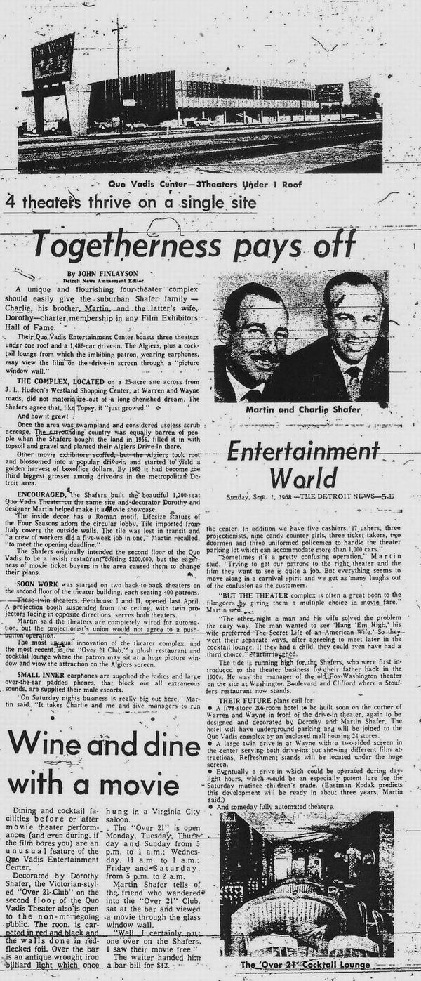 Quo Vadis Theatre - Article From Ron Gross (newer photo)